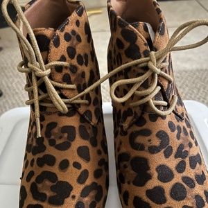 Leopard Bootie size 10